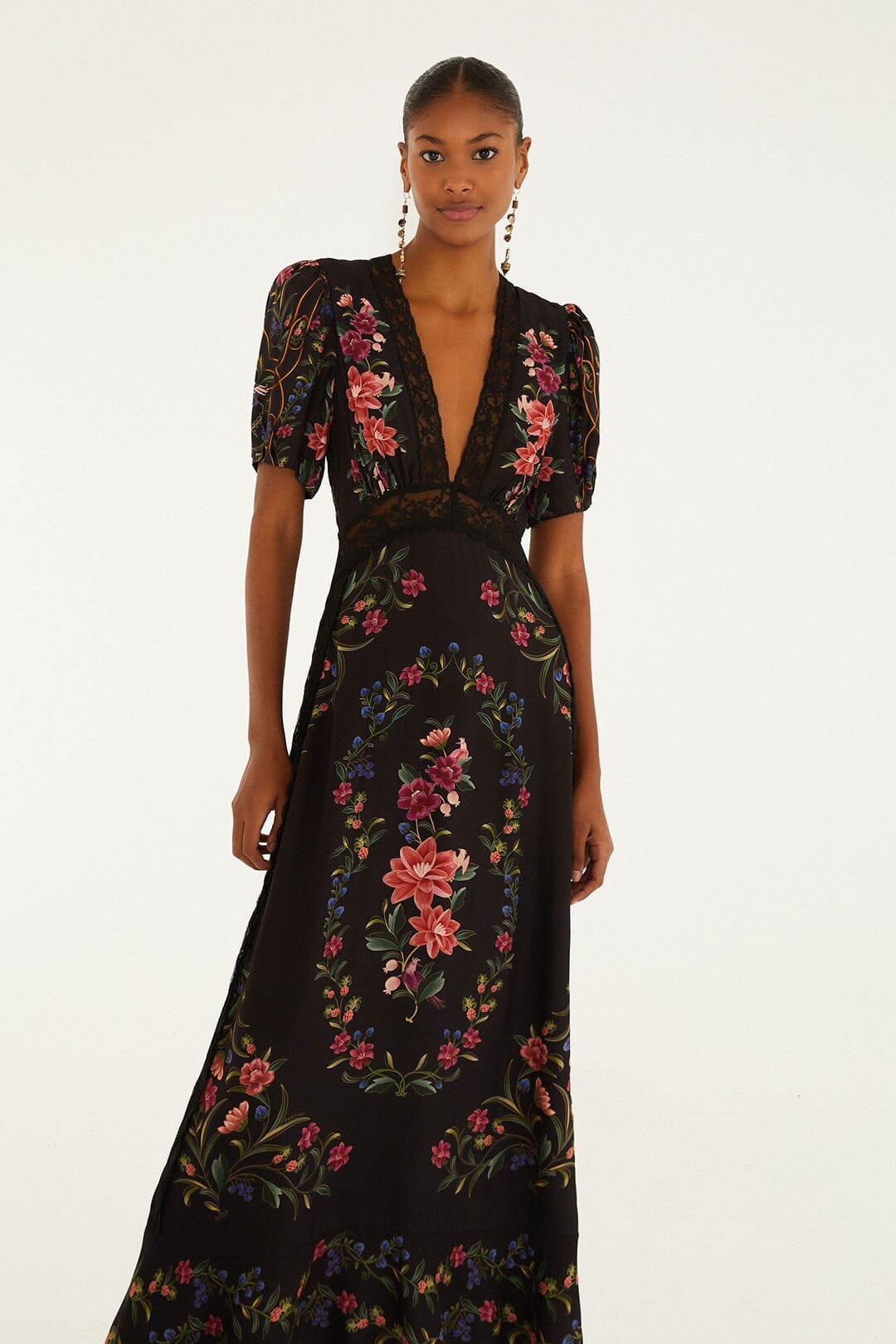Black Belle Garden Lenzing™ Ecovero™ Viscose Maxi Dress