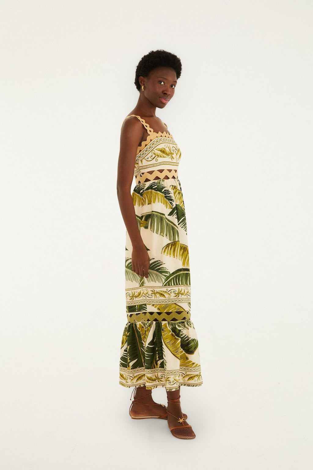 Sand Trancoso Wavy Trim Lenzing™ Ecovero™ Euroflax™ Maxi Dress