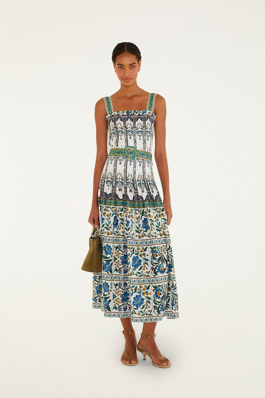 Off-White Manoela Belted Lenzing™ Ecovero™ Euroflax™ Maxi Dress