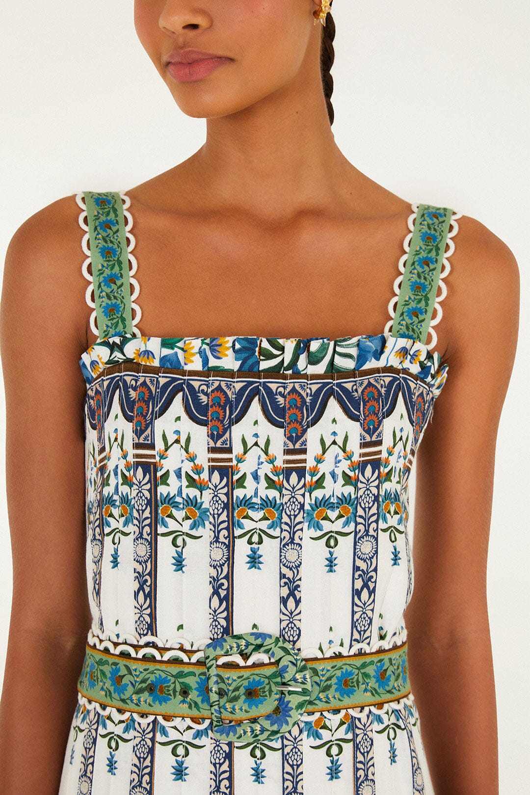Off-White Manoela Belted Lenzing™ Ecovero™ Euroflax™ Maxi Dress