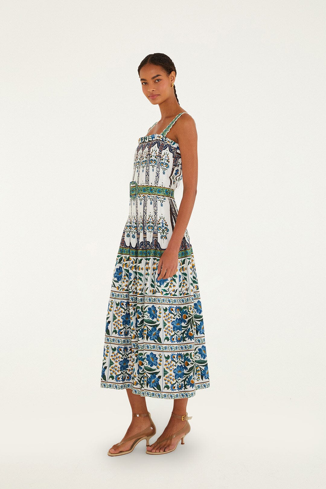 Off-White Manoela Belted Lenzing™ Ecovero™ Euroflax™ Maxi Dress
