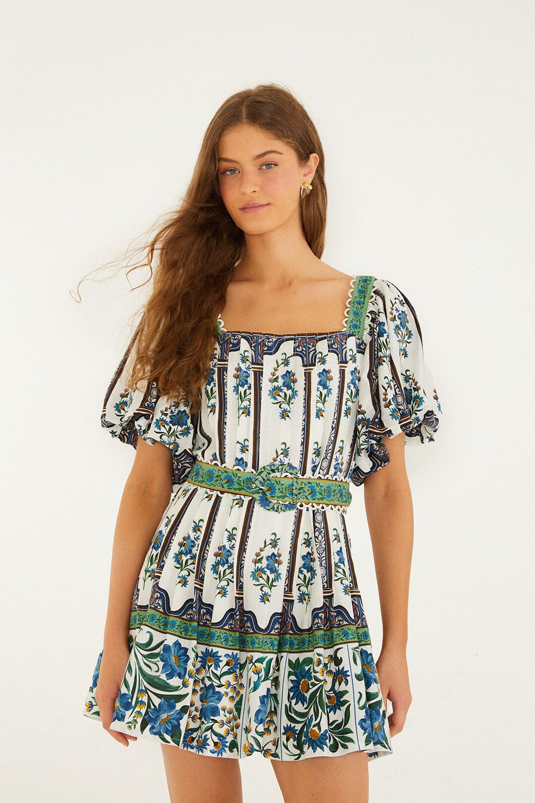 Off-White Manoela Belted Lenzing™ Ecovero™ Euroflax™ Mini Dress