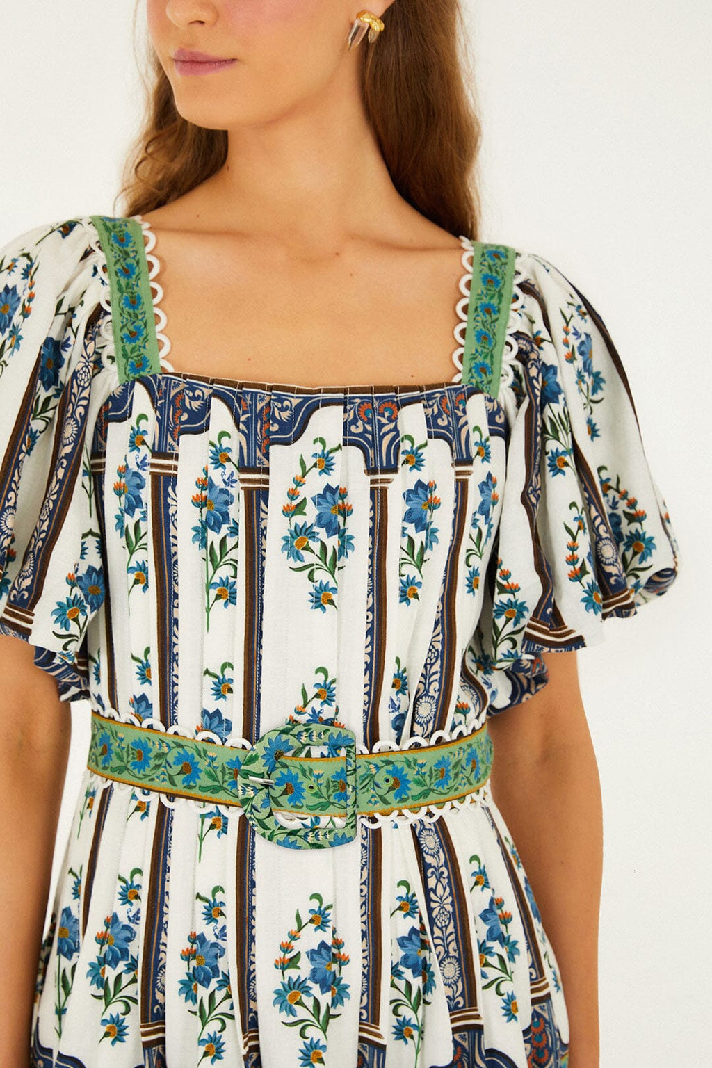 Off-White Manoela Belted Lenzing™ Ecovero™ Euroflax™ Mini Dress