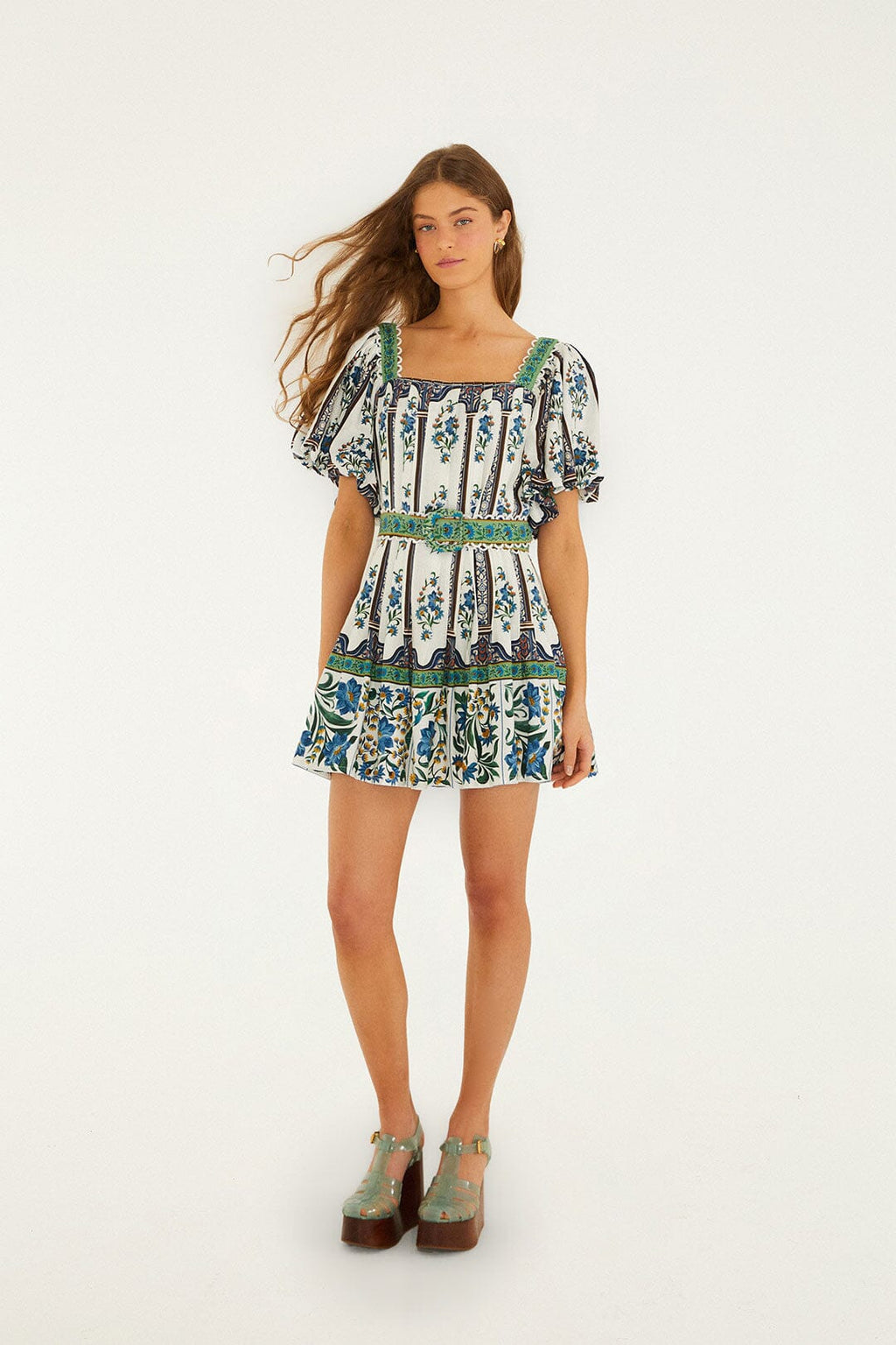 Off-White Manoela Belted Lenzing™ Ecovero™ Euroflax™ Mini Dress