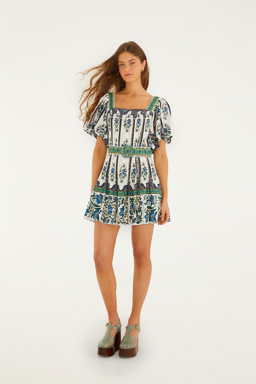 Off-White Manoela Belted Lenzing™ Ecovero™ Euroflax™ Mini Dress