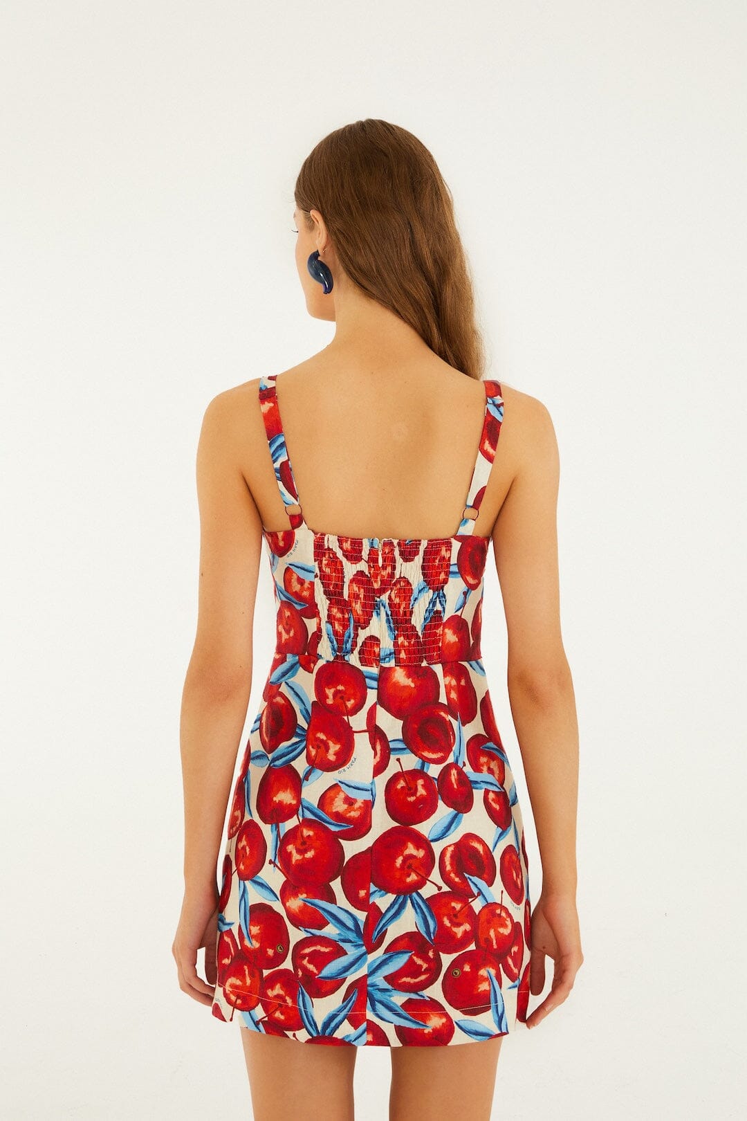 Cherry Blossom Sleeveless Euroflax™ Premium Linen Mini Dress