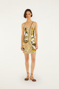 Off-White Trancoso Buttoned Euroflax™ Premium Linen Mini Dress