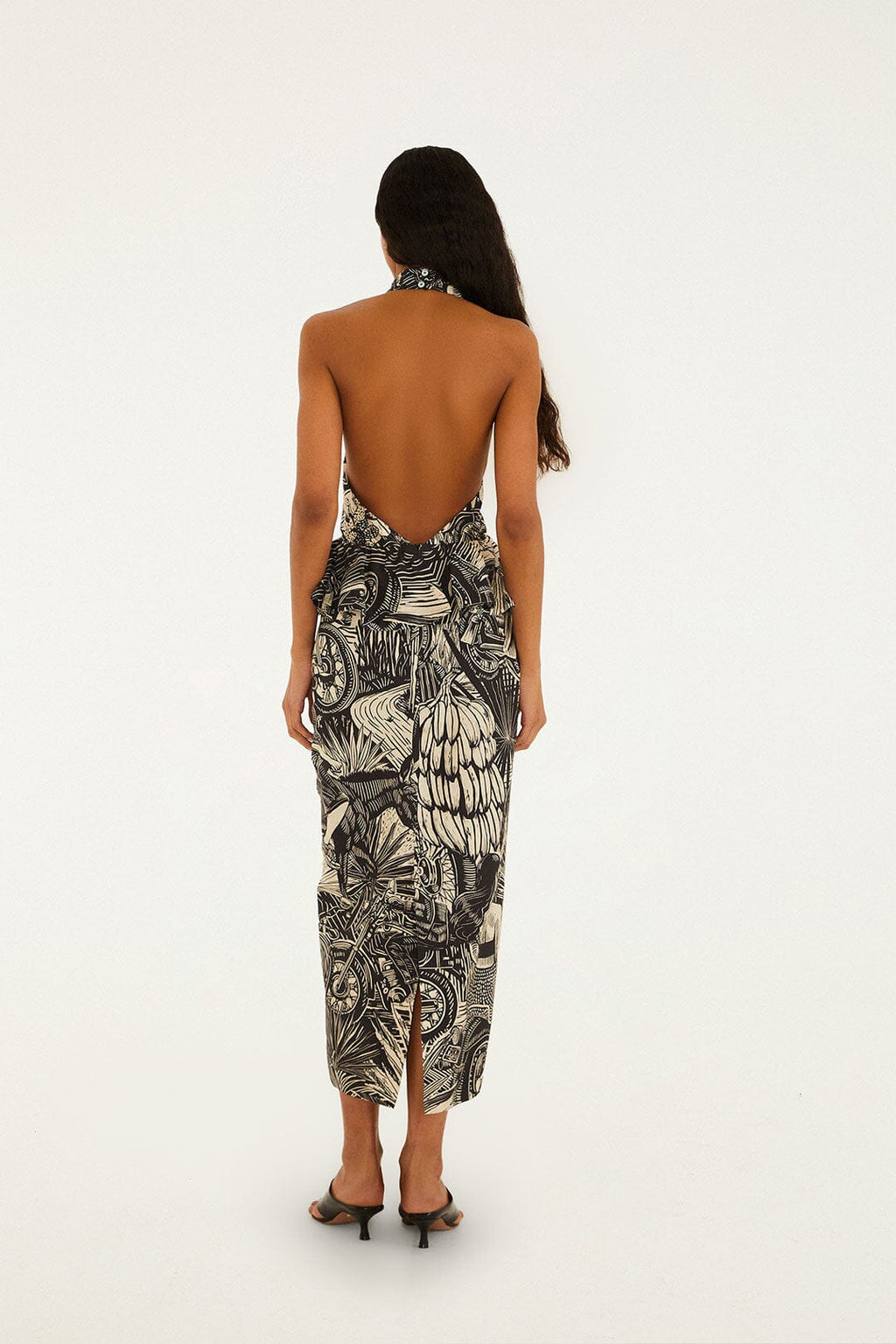 Ruta Beige Embroidered Lenzing™ Ecovero™ Euroflax™ Maxi Dress