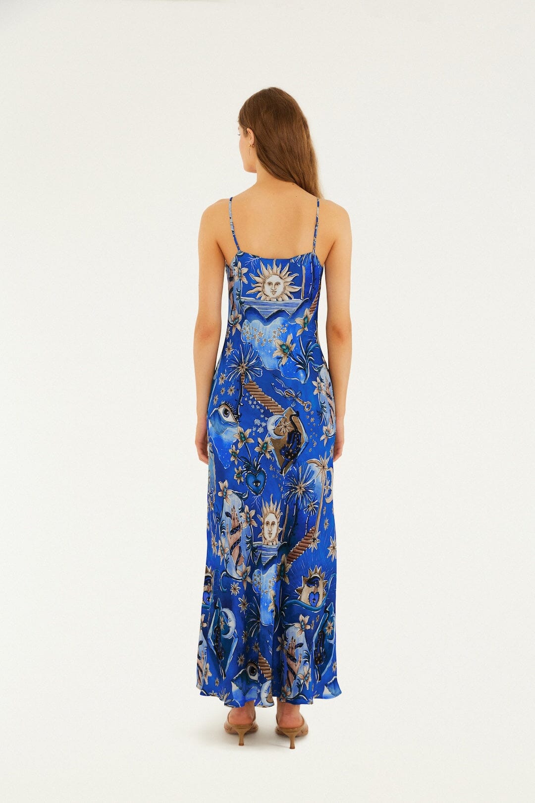 Blue Mystical Lenzing™ Ecovero™ Viscose Maxi Dress