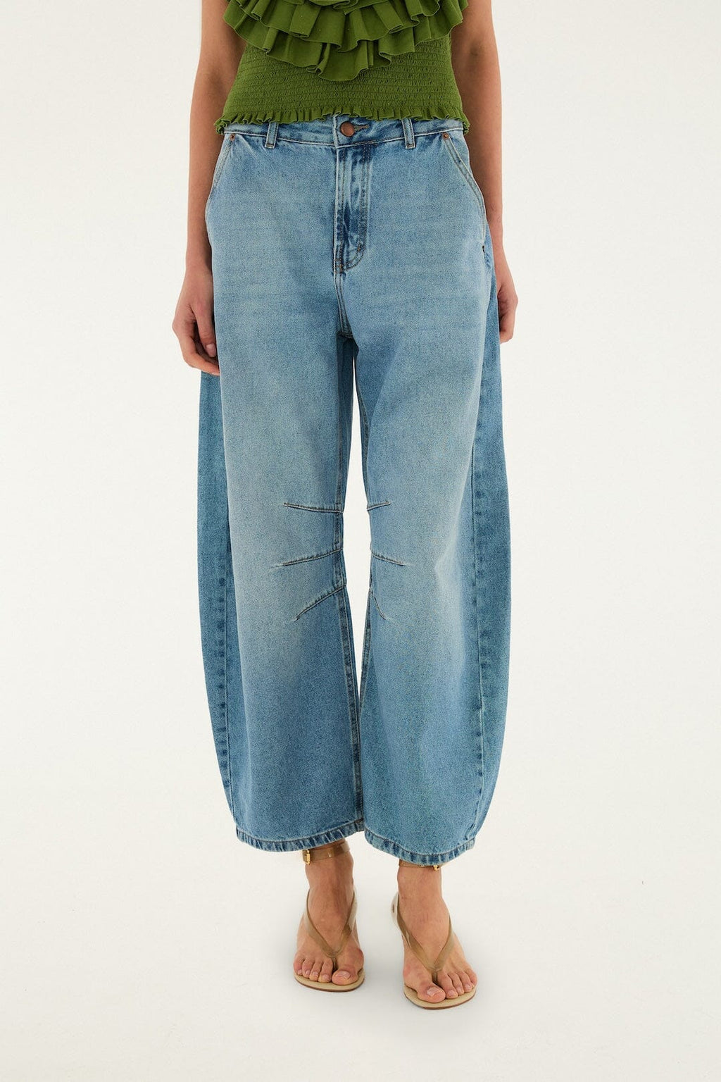 Barrel Denim Pants