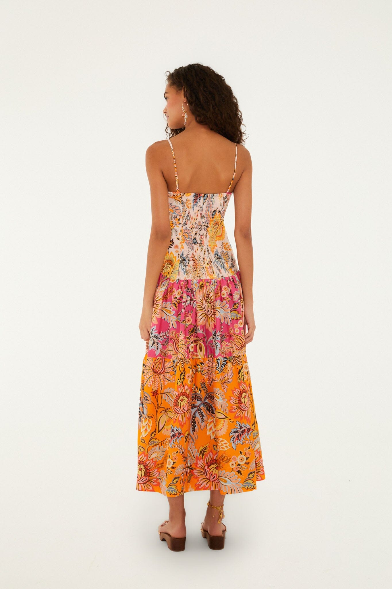 Multicolor Ligia Floral Mix Organic Cotton Maxi Dress