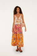 Multicolor Ligia Floral Mix Organic Cotton Maxi Dress