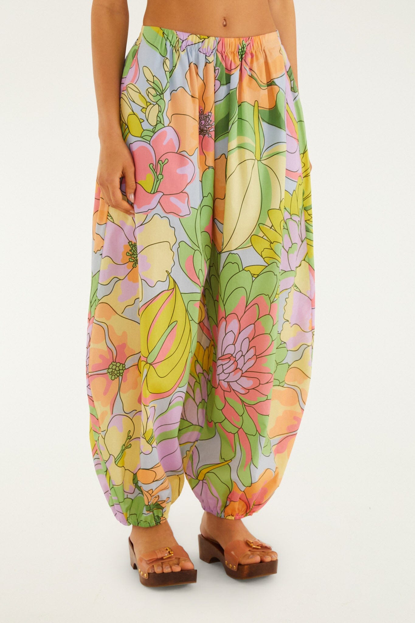 Multicolor Spring Affair Organic Cotton Balloon Pants