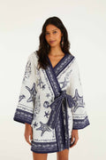 Off-White Coast Scarf Euroflax Premium Linen Mini Dress